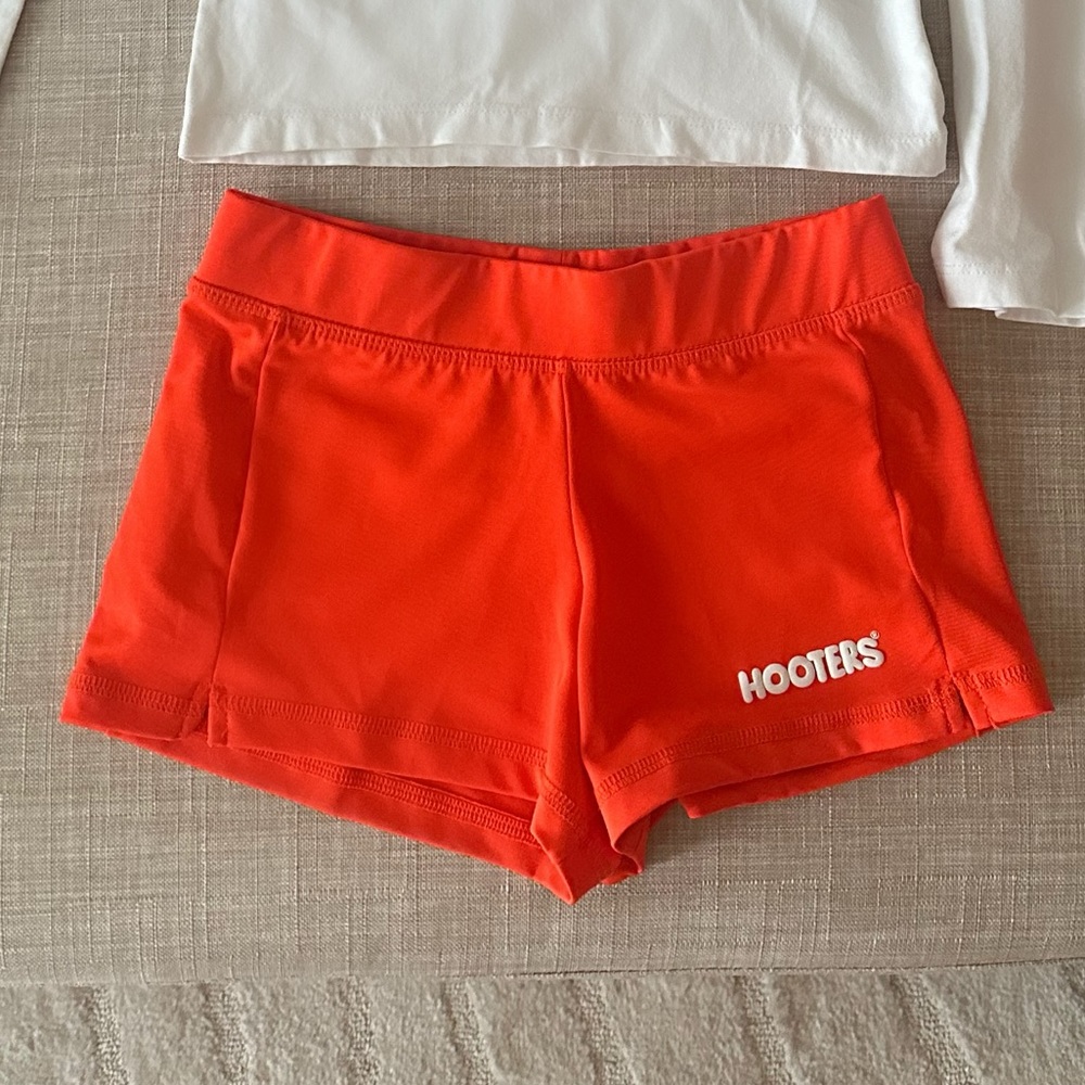 HOOTERS uniform orange shorts